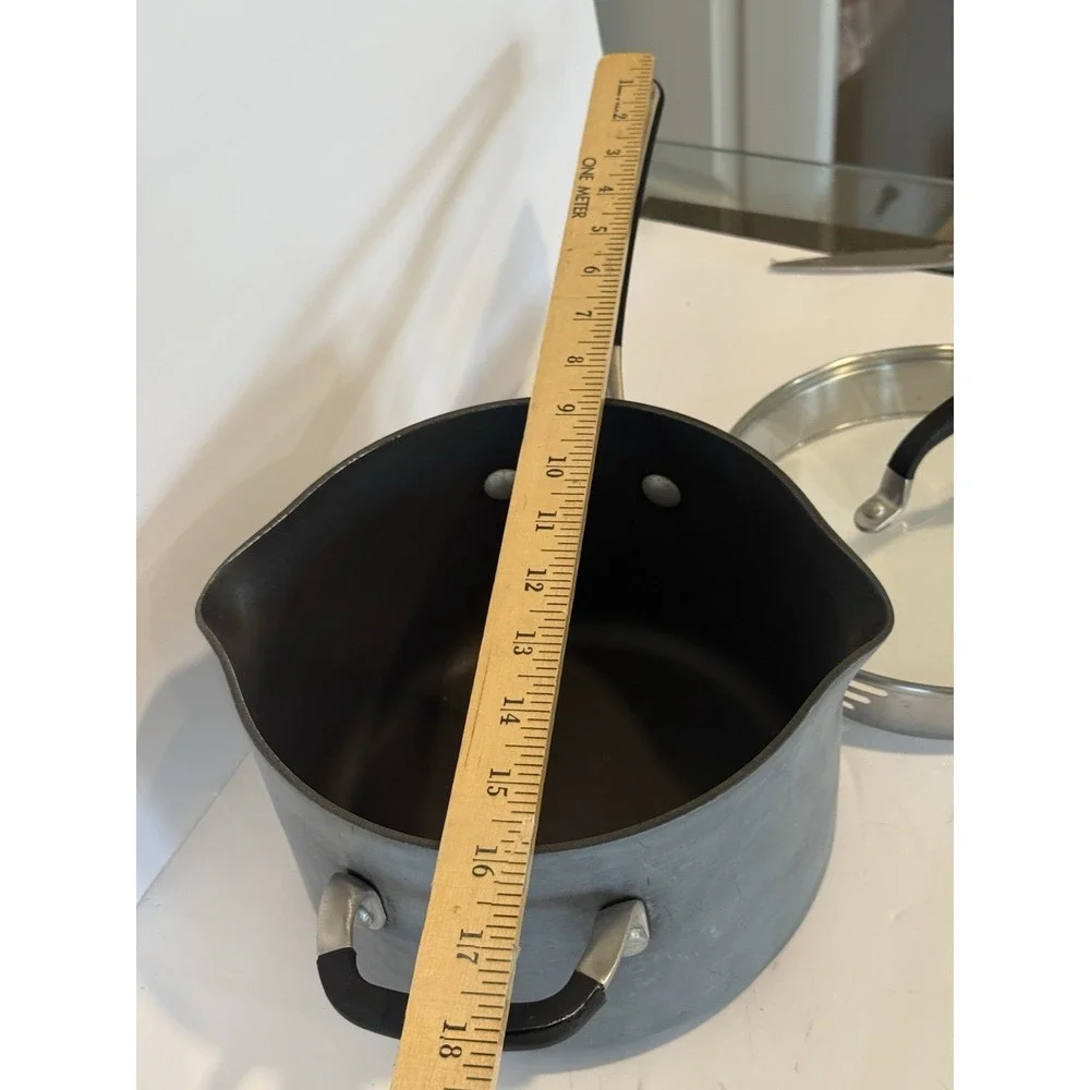 Simply Calphalon 4 Quart 3.7L Hard Anodized Nonstick Sauce Pan Pot 8704 With Lid